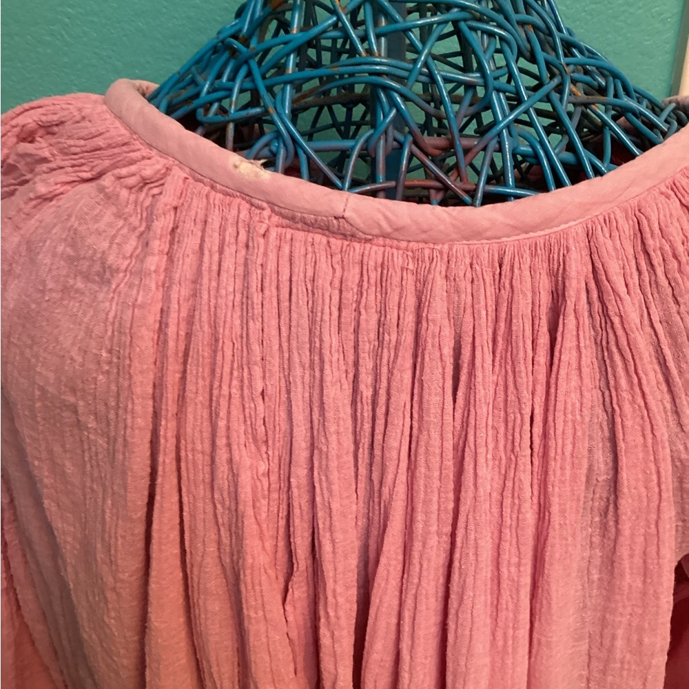 1970s Gauze Dress | Amerikan Climax-Pink - Picture 7 of 7